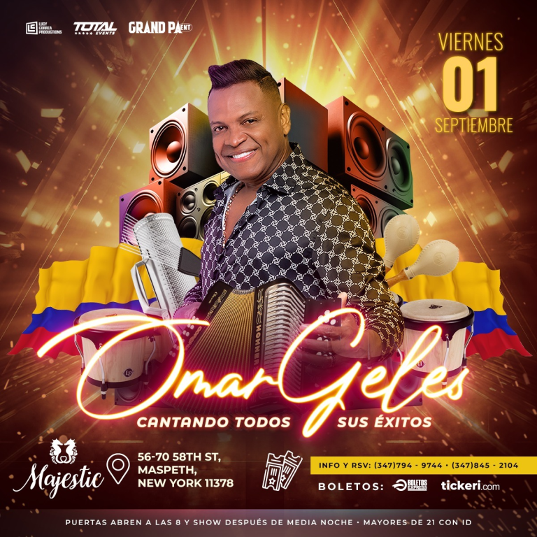 Event - OMAR GELES !!! EN NEW YORK - maspeth, New York - September 1, 2023 | concert tickets