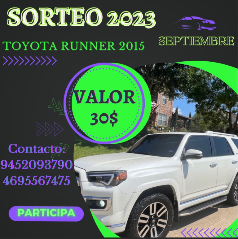 Event - SORTEO - PARTICIPA Y GANA - TOYOTA 4 RUNNER - Addison, Texas - November 25, 2023 | concert tickets