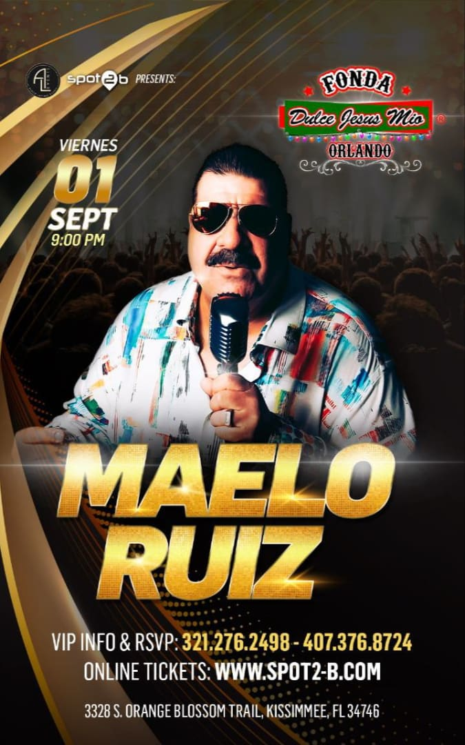 Event - MAELO RUIZ EN CONCIERTO POR PRIMERA VEZ EN KISSIMMEE - Kissimmee, Florida - September 1, 2023 | concert tickets