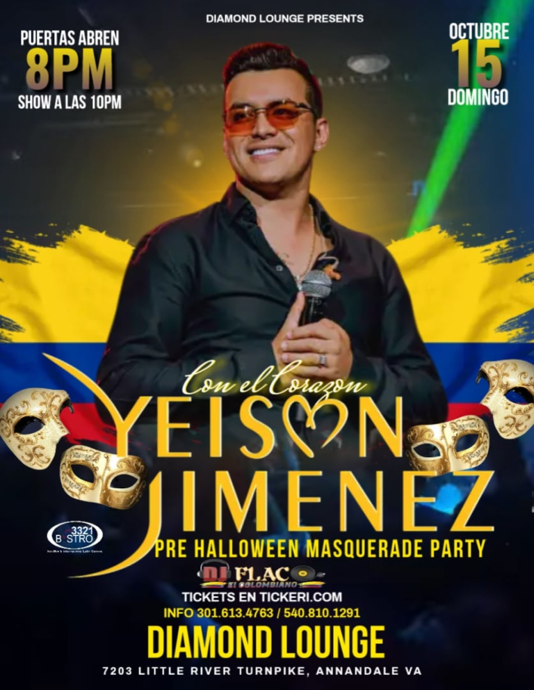 Event - YEISON JIMENEZ EN CONCIERTO OCT 15 DIAMOND LOUNGE - Annandale, Virginia - October 15, 2023 | concert tickets