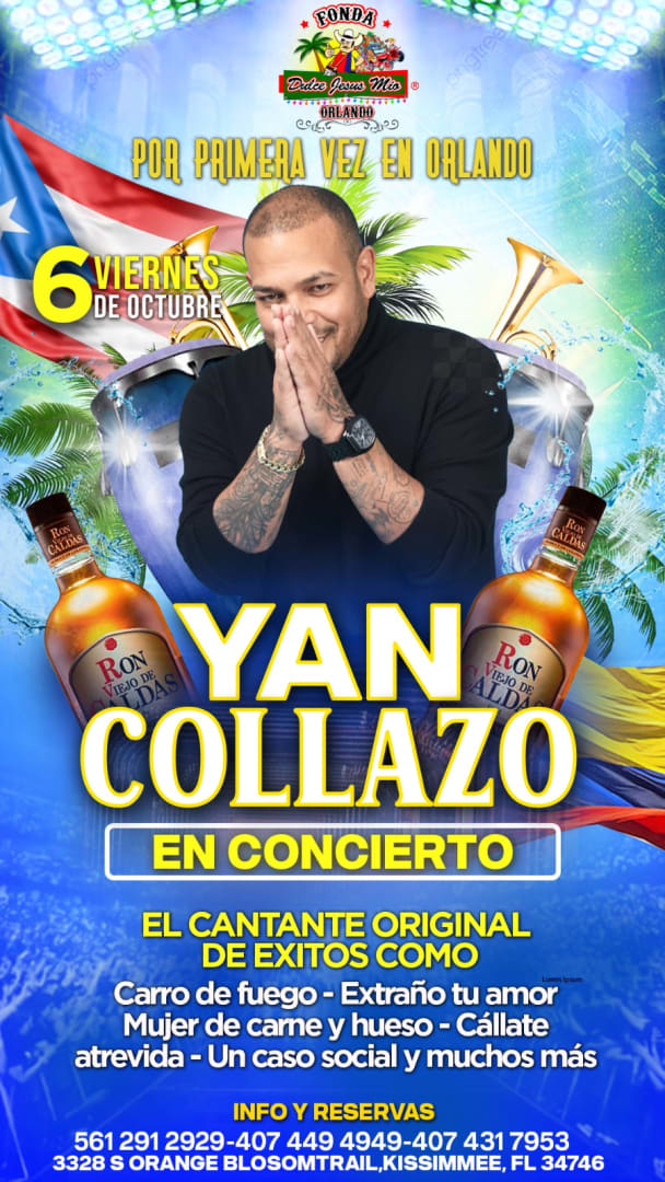 Event - YAN COLLAZO EN CONCIERTO  - Kissimmee, Florida - 6 de octubre de 2023 | concert tickets