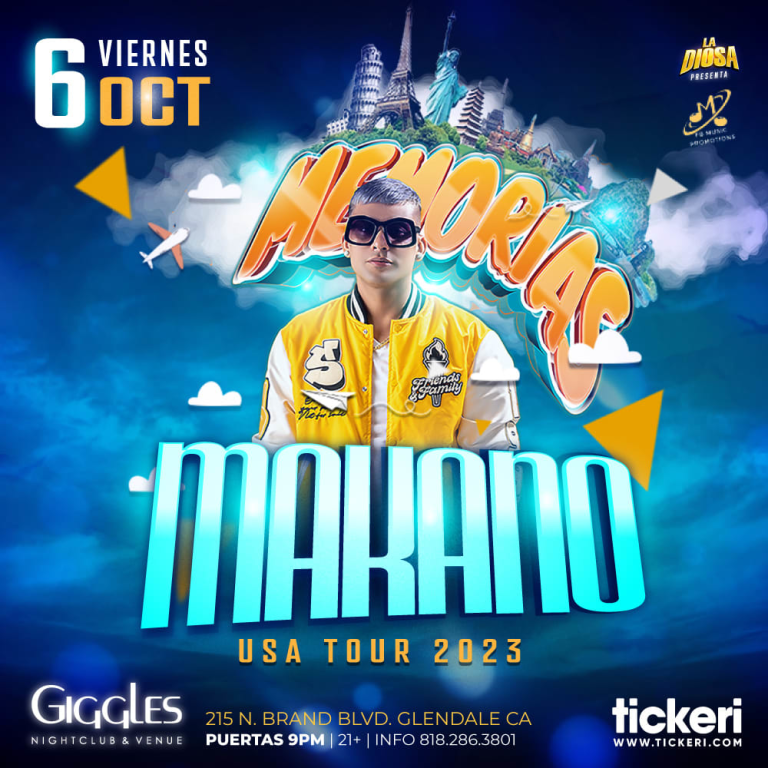 Event - MAKANO EN LOS ANGELES - Glendale, California - October 6, 2023 | concert tickets