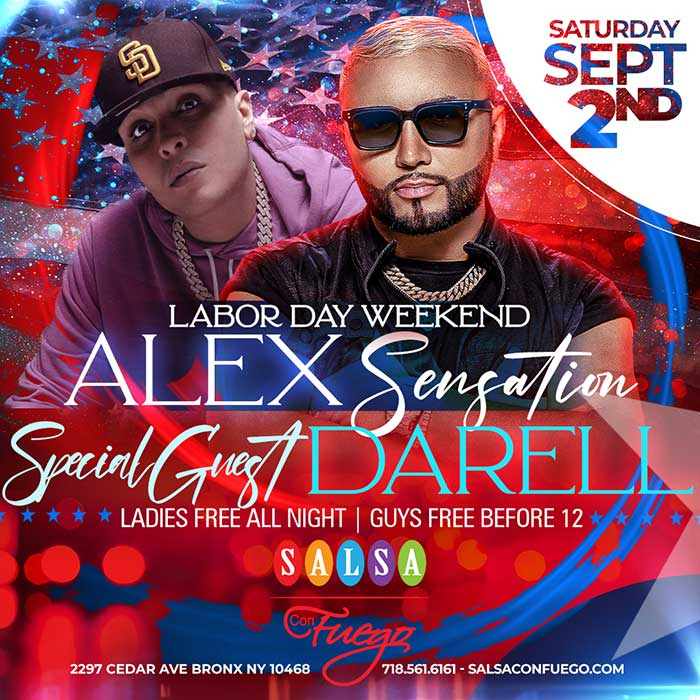 Event - Alex Sensation Labor Day Weekend - Bronx, New York - September 2, 2023 | concert tickets