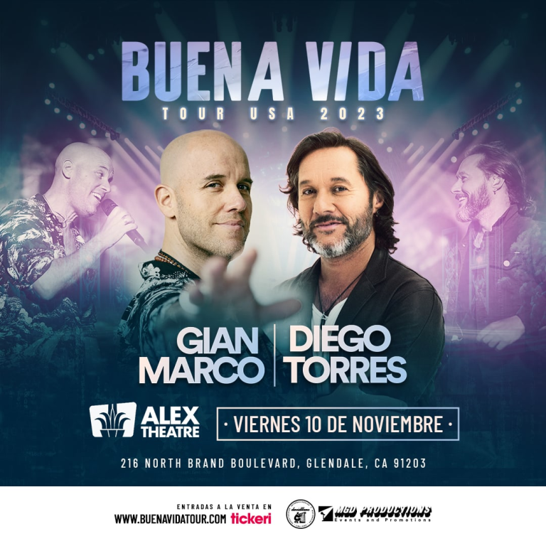 Event - BUENA VIDA TOUR USA 2023 - GIAN MARCO , DIEGO TORRES EN LOS ANGELES !  - Glendale, California - November 10, 2023 | concert tickets
