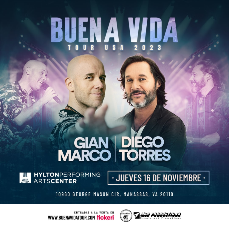 Event - BUENA VIDA TOUR USA 2023 - GIAN MARCO, DIEGO TORRES EN WASHINGTON DC !  - Manassas, Virginia - November 16, 2023 | concert tickets
