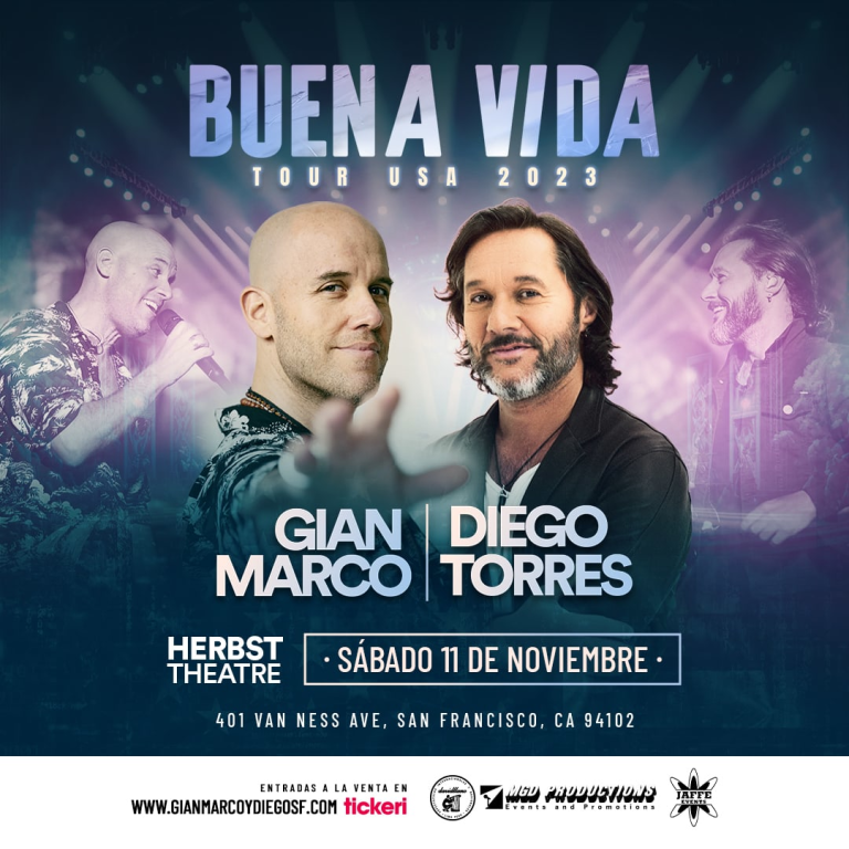 Event - BUENA VIDA TOUR USA 2023 - GIAN MARCO , DIEGO TORRES EN SAN FRANCISCO!  - San Francisco, California - November 11, 2023 | concert tickets