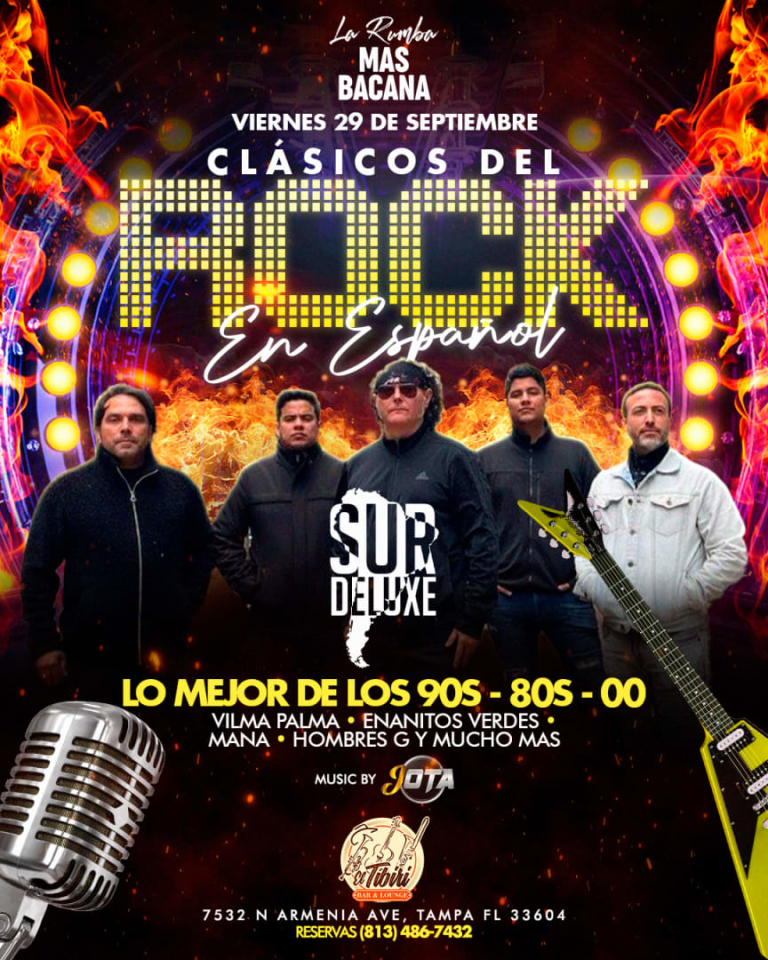 Event - Clasicos del Rock en Espanol EN VIVO Banda SurDeluxe - Tampa, Florida - September 29, 2023 | concert tickets