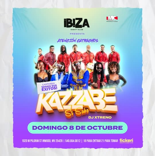 Event - KAZZABE AGRUPACIÓN  - Herndon, Virginia - October 8, 2023 | concert tickets