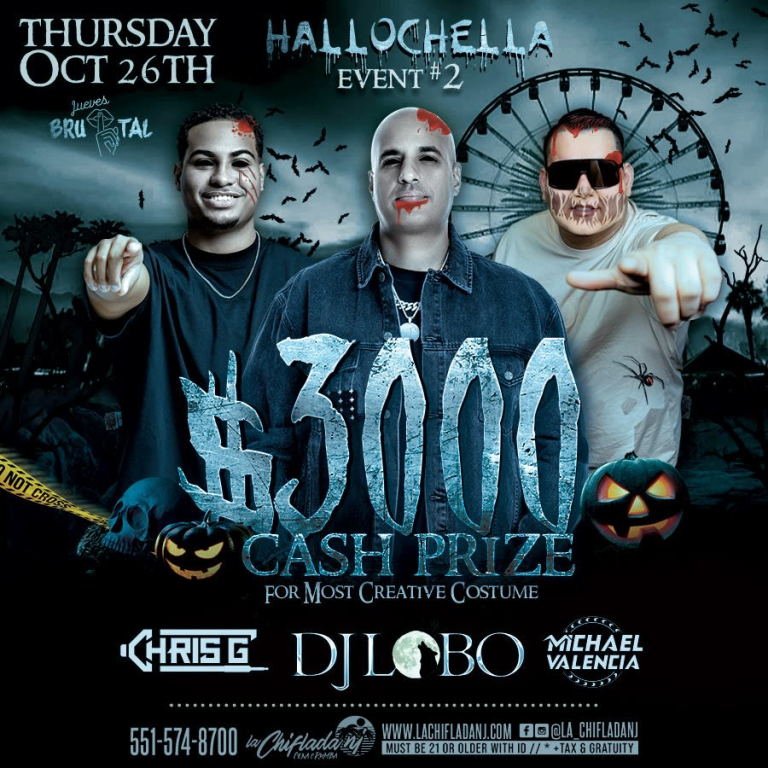 Event - HALLOCHELLA EVENT #2 AT LA CHIFLADA - Paterson, New Jersey - October 26, 2023 | concert tickets