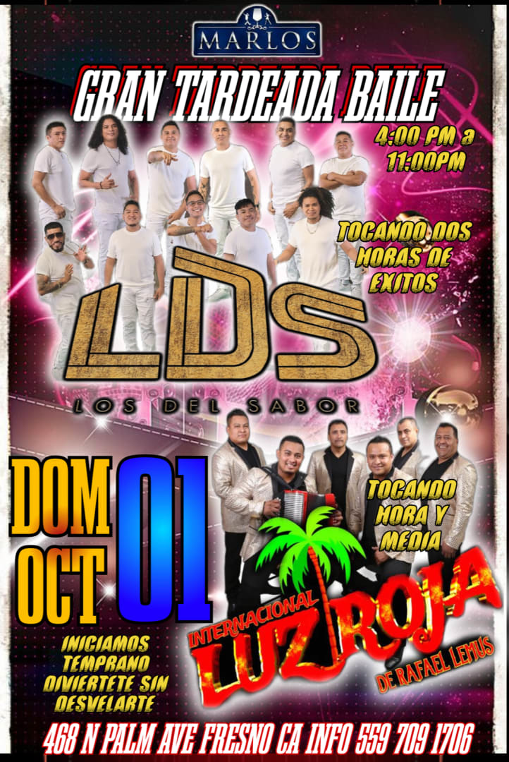Event - LOS DEL SABOR - MARLOS - FRESNO CA. - Fresno, California - October 1, 2023 | concert tickets