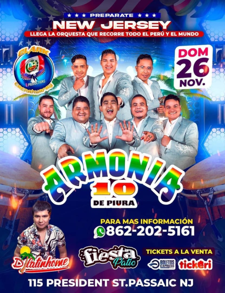Event - ARMONIA 10 EN CONCIERTO ! - Passaic, New Jersey - 26 de noviembre de 2023 | concert tickets