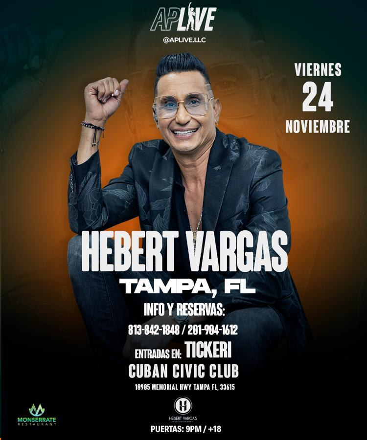 Event - HEBERT VARGAS EN CONCIERTO ! POSTPONED - Tampa, Florida - November 24, 2023 | concert tickets