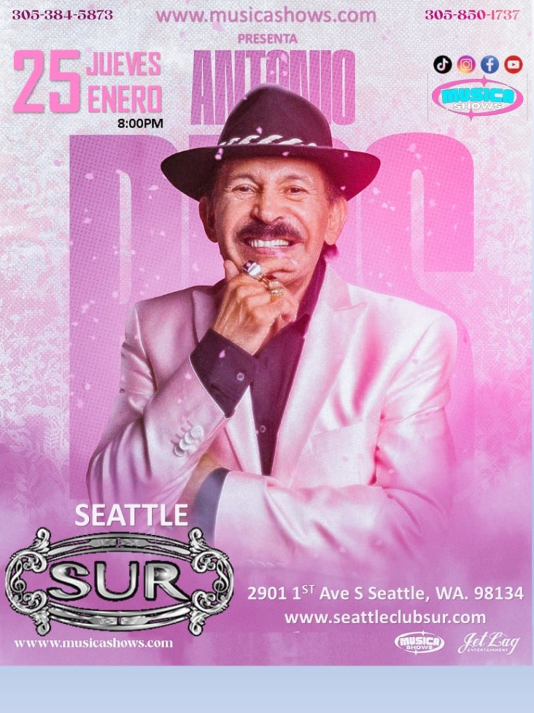 Event - ANTONIO RIOS EN CONCIERTO ! MShows - Seattle, Washington - January 25, 2024 | concert tickets