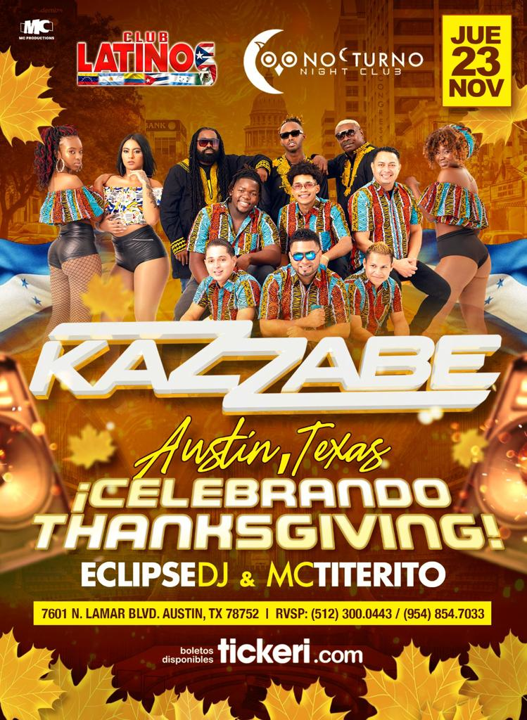 Event - KAZZABE EN CONCIERTO (CLUB LATINOS - AUSTIN) - Austin, Texas - November 23, 2023 | concert tickets