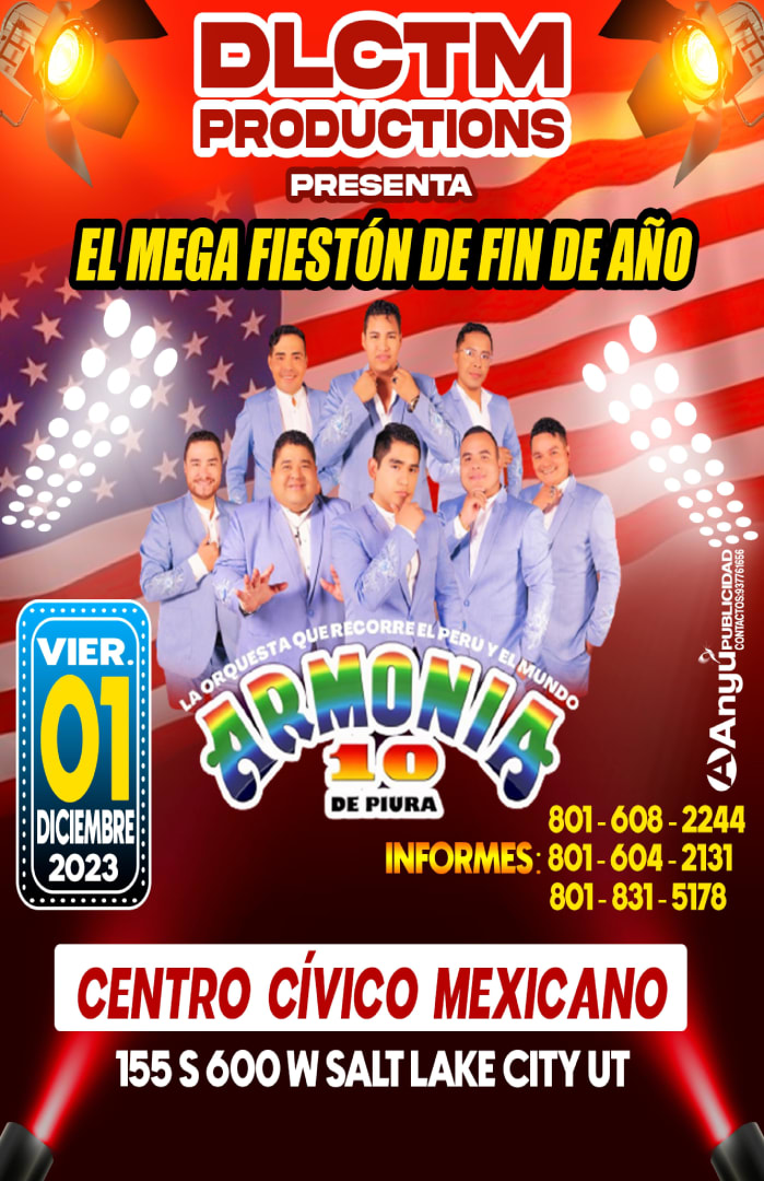 Event - Armonia 10 - Salt Lake City, Utah - 1 de diciembre de 2023 | concert tickets