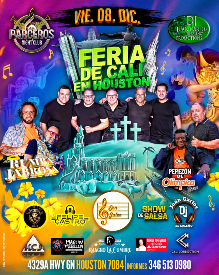 Event - FERIA DE CALI EN HOUSTON Grupo Son Jaleo , Djs Kike Cholao, Felipe Castro y DjJuan Carlos El Caleño Animación de PEPEZON de Olimpica Stereo - Houston, Texas - December 8, 2023 | concert tickets