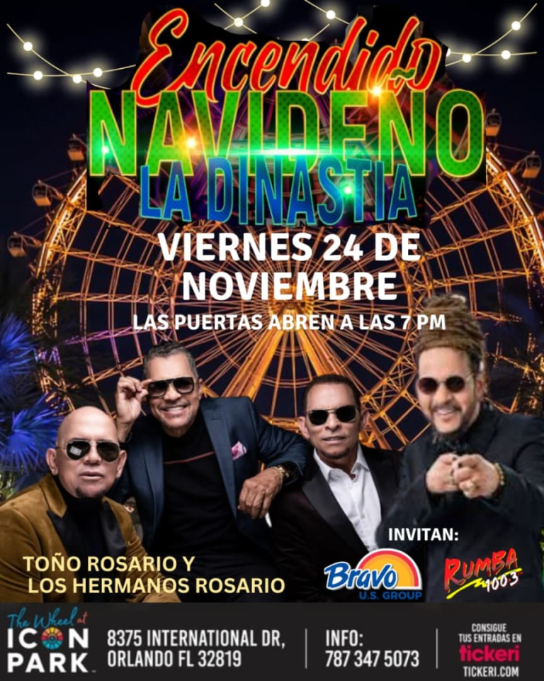 Event - TOÑO ROSARIO , LOS HERMANOS ROSARIO ENCENDIDO NAVIDEÑO LA DINASTIA EN VIVO ! - Orlando, Florida - November 24, 2023 | concert tickets