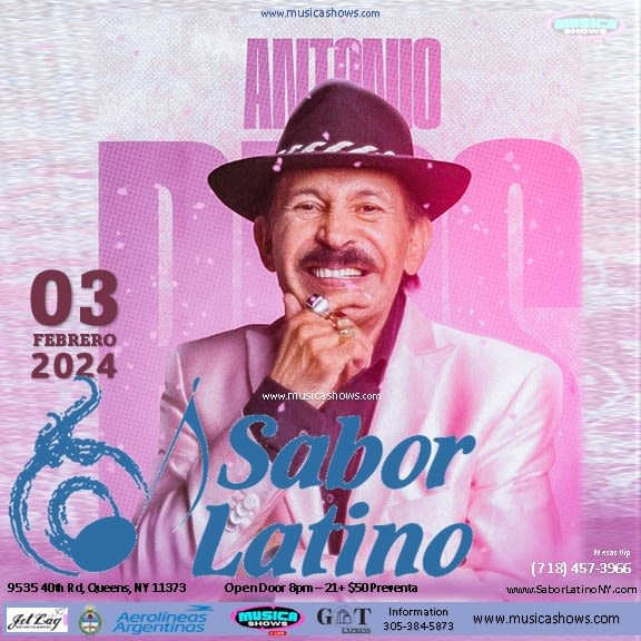 Event - ANTONIO RIOS EN CONCIERTO ! - Queens, New York - February 3, 2024 | concert tickets