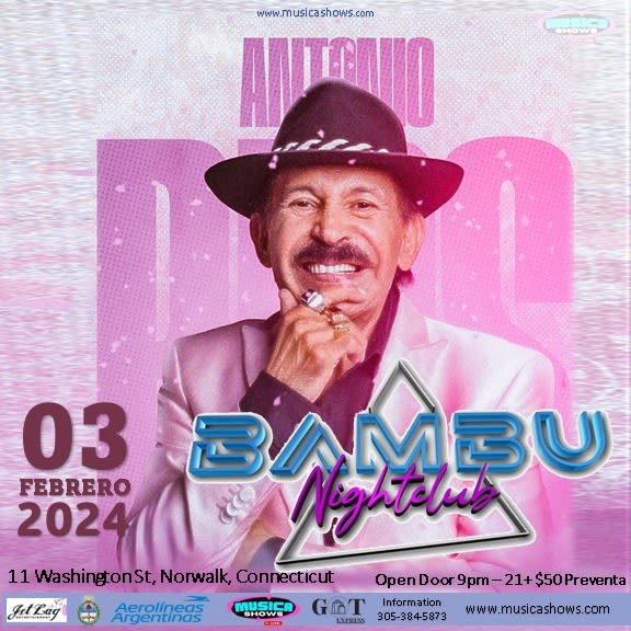 Event - ANTONIO RIOS EN CONCIERTO ! - Norwalk, Connecticut - 3 de febrero de 2024 | concert tickets