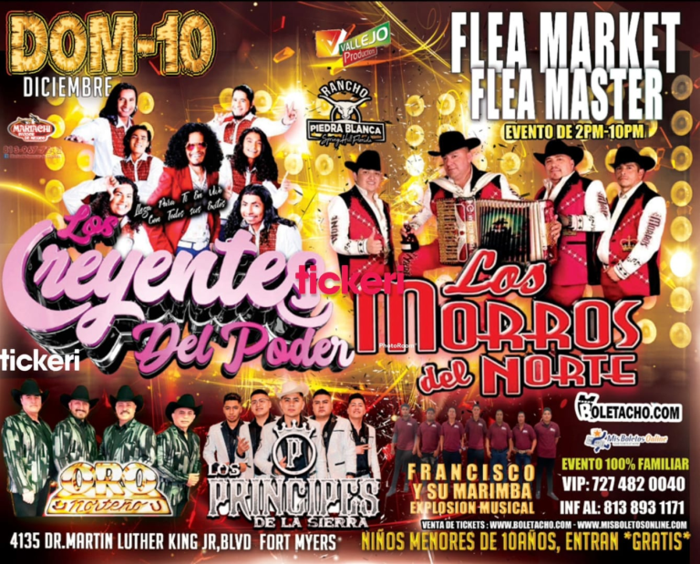 Event - LOS CREYENTES DEL PODER , LOS MORROS DEL NORTE , ORO NORTEÑO , LOS PRINCIPES DE LA SIERRA EN VIVO ! - Fort Myers, Florida - December 10, 2023 | concert tickets