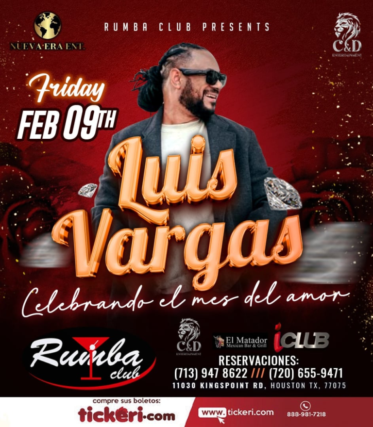 Event - Luis Vargas en Houston  - Houston, Texas - 9 de febrero de 2024 | concert tickets