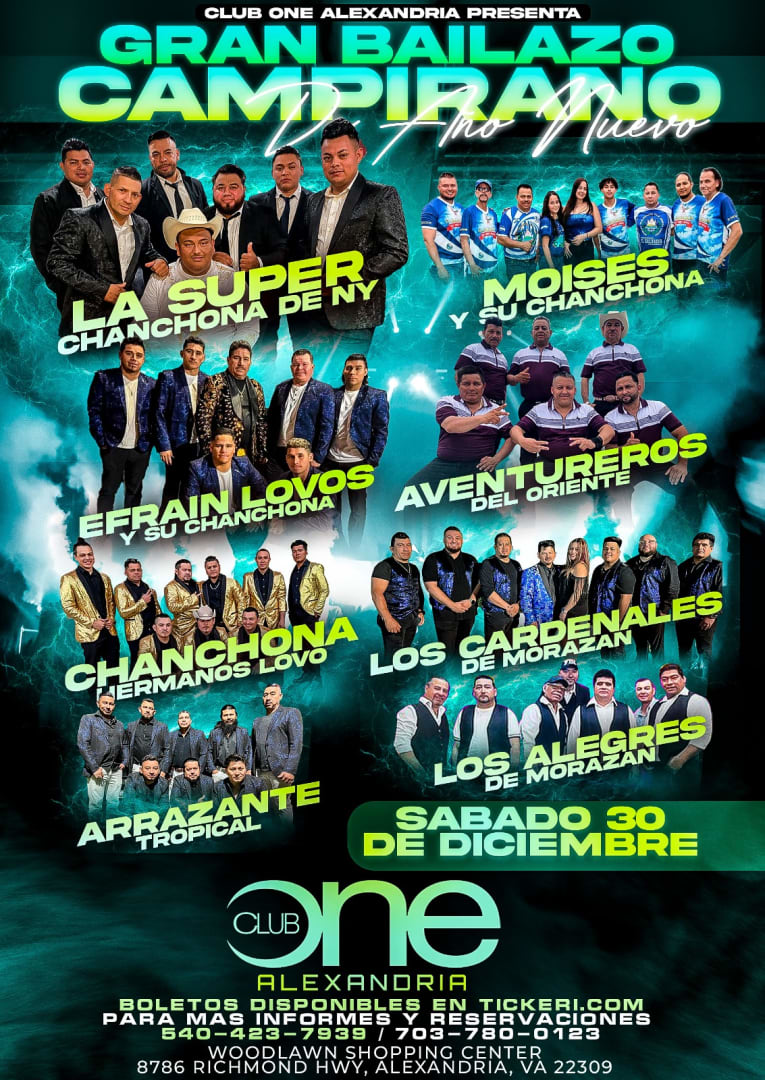 Event - GRAN BAILAZO CAMPIRANO DE AÑO NUEVO  - Alexandria, Virginia - December 30, 2023 | concert tickets