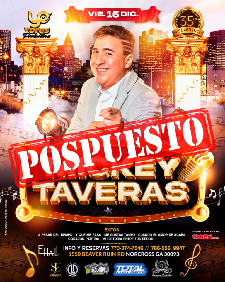 Event - POR PRIMERA VEZ MICKEY TAVERAS EN ATLANTA - Norcross, Georgia - December 15, 2023 | concert tickets