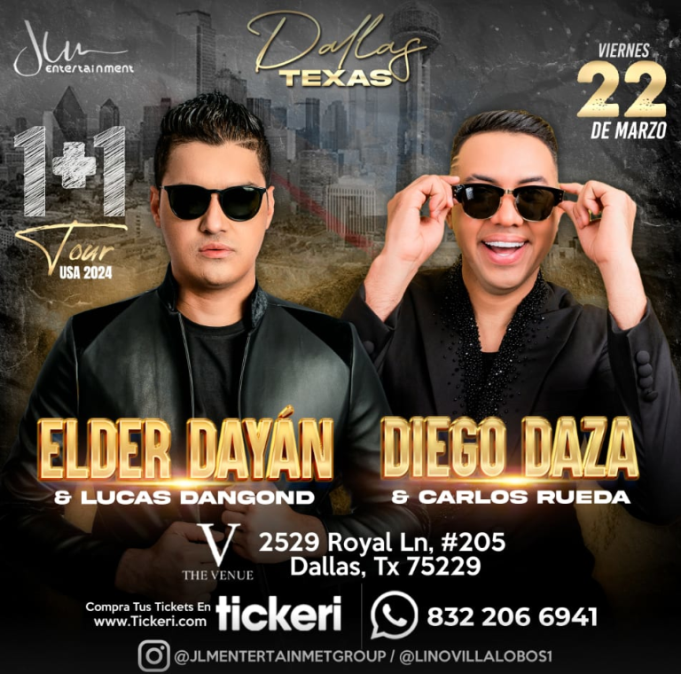 Event - ELDER DAYÁN DÍAZ + DIEGO DAZA ¡EN CONCIERTO! - Dallas (Texas) - Dallas, Texas - 22 de marzo de 2024 | concert tickets