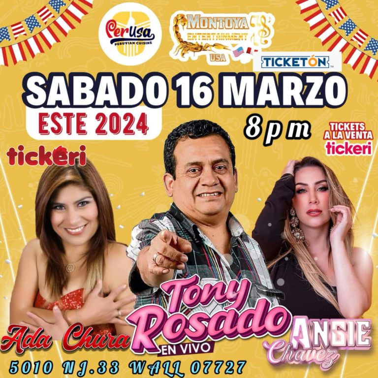 Event - TONY ROSADO EN VIVO ! - Wall Township, New Jersey - March 16, 2024 | concert tickets
