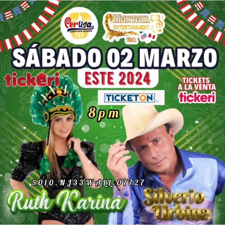 Event - RUTH KARINA Y SILVERIO URBINA EN VIVO ! - Wall Township, New Jersey - March 2, 2024 | concert tickets