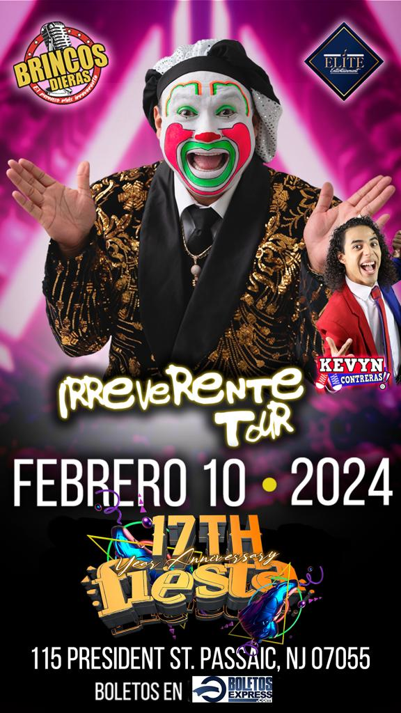 Event - BRINCOS DIERAS Y KEVIN CONTRERAS - Passaic, New Jersey - 10 de febrero de 2024 | concert tickets