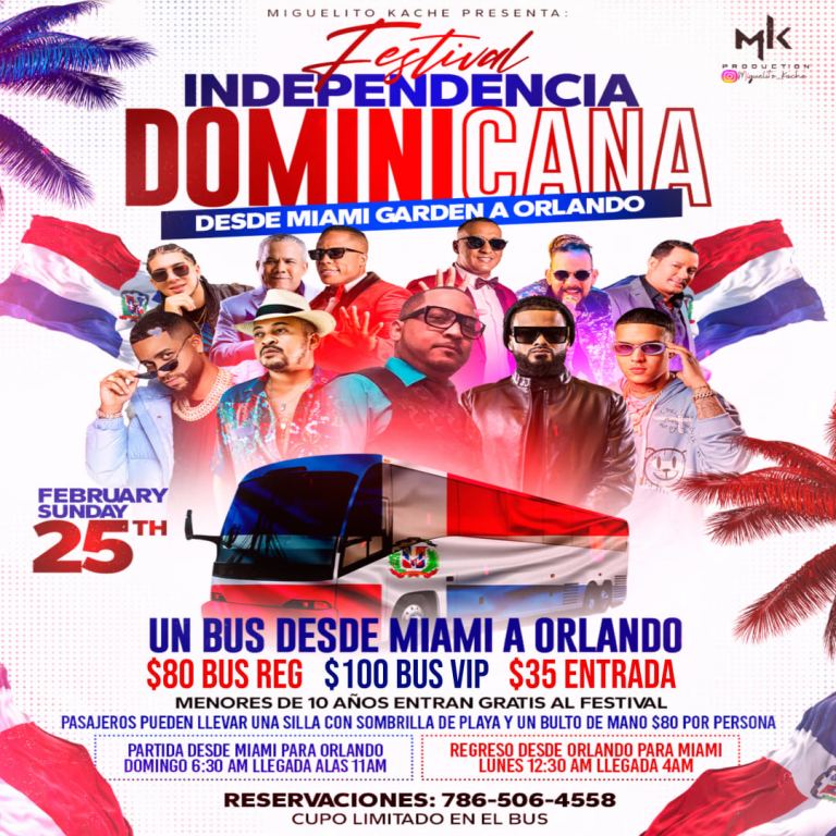 Event - FESTIVAL: INDEPENDENCIA DOMINICANA DESDE MIAMI PARA ORLANDO - Orlando, Florida - February 25, 2024 | concert tickets