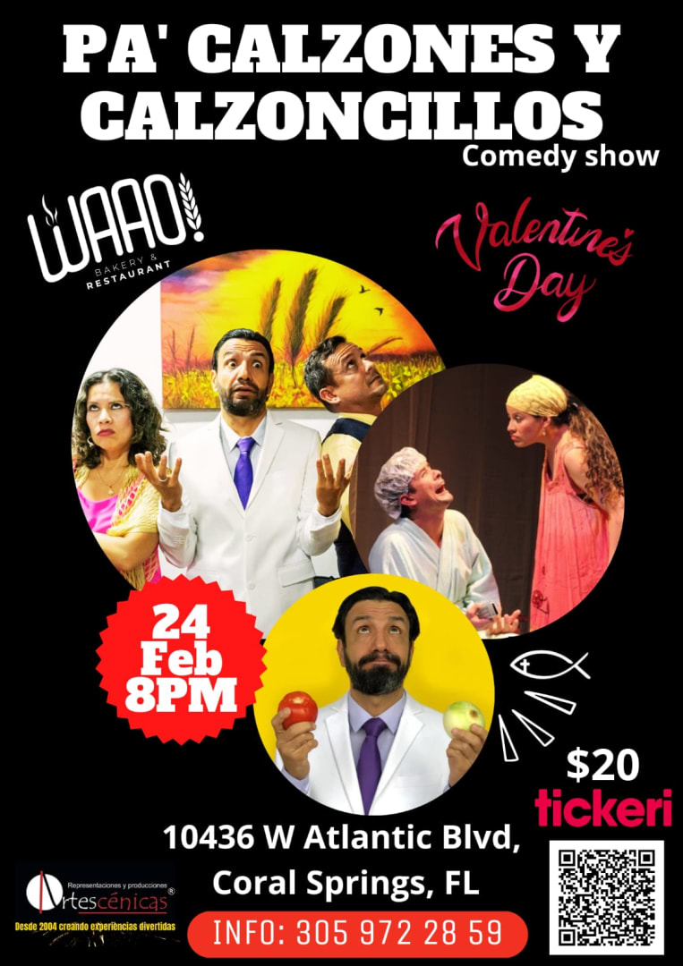 Event - NOCHE DE COMEDIA DE SAN VALENTÍN EN WAAO  - Coral Springs, Florida - February 24, 2024 | concert tickets