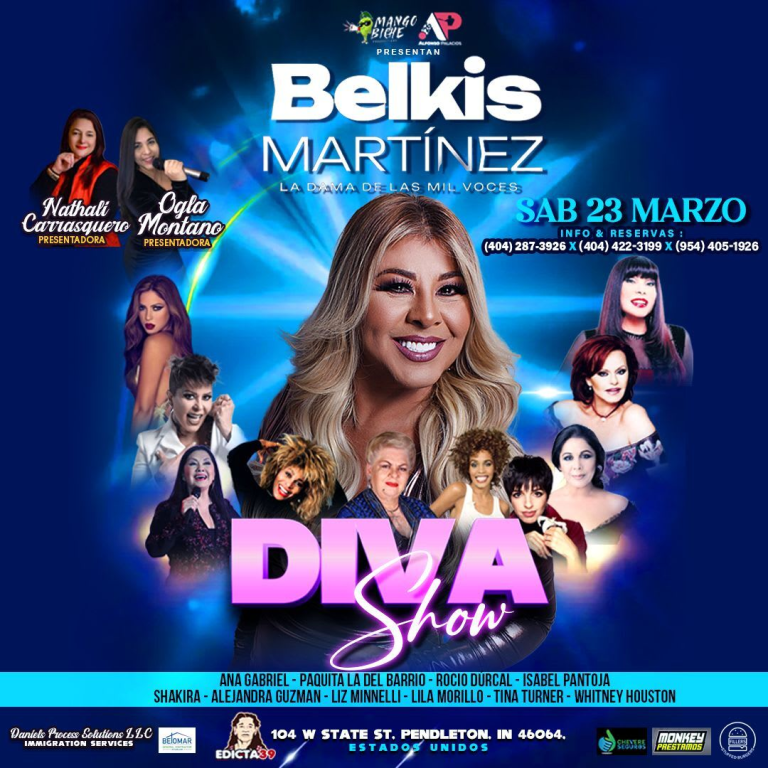 Event - BELKIS MARTINEZ LA DAMA DE LAS MIL VOCES DIVA SHOW ! - Pendleton, Indiana - March 23, 2024 | concert tickets