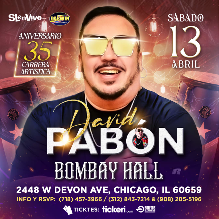 Event - DAVID PABON EN CHICAGO!! - Chicago, Illinois - April 13, 2024 | concert tickets