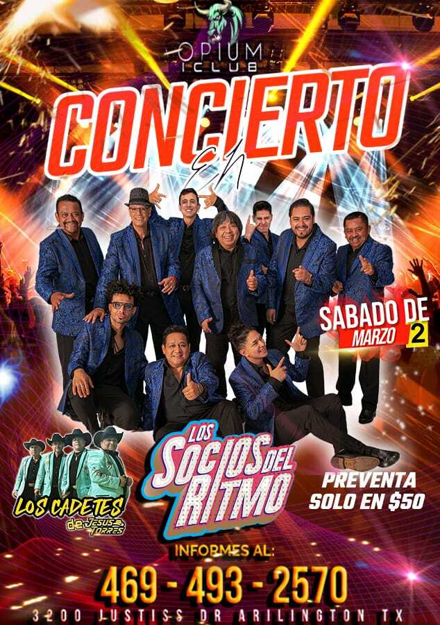 Event - LOS SOCIOS DEL RITMO , LOS CADETES DE JESUS TORRES EN VIVO ! - Arlington, Texas - March 2, 2024 | concert tickets