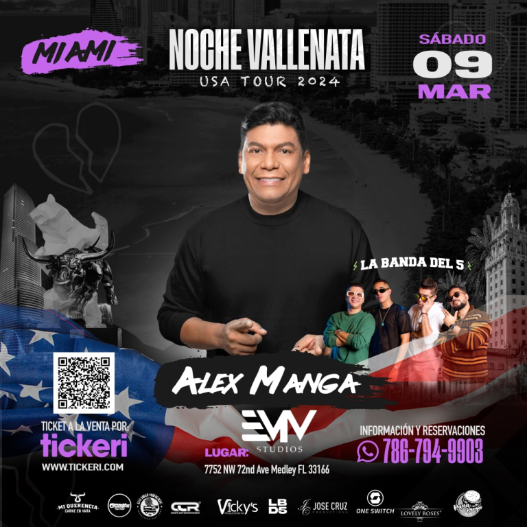 Event - ALEX MANGA Y LA BANDA DEL 5 ¡EN CONCIERTO! - Miami (Florida) - Medley, Florida - March 9, 2024 | concert tickets