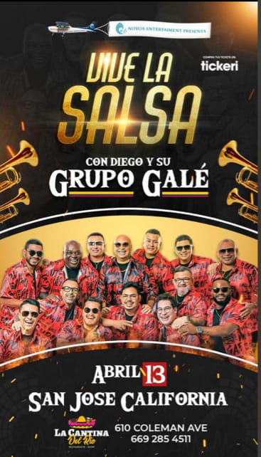 Event - VIVE LA SALSA CON DIEGO Y SU GRUPO GALE ! - San Jose, California - April 13, 2024 | concert tickets