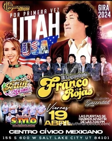 Event - El Legendario Franco Rojas y su grupo Sinceridad - Salt Lake City, Utah - 19 de abril de 2024 | concert tickets
