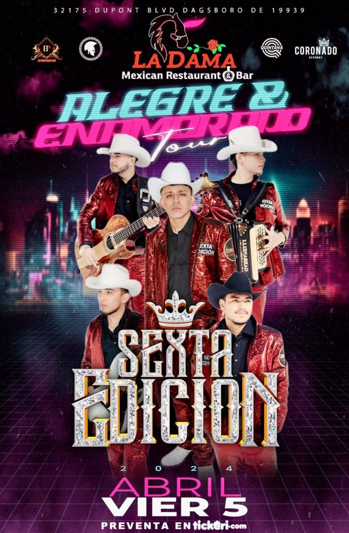 Event - Alegre y Enamorado Tour sexta edición - Dagsboro, Delaware - April 5, 2024 | concert tickets