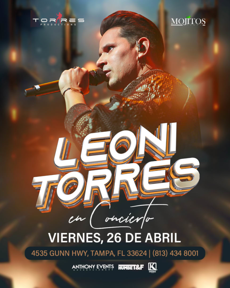 Event - Concierto de Leoni torres  - Tampa, Florida - April 26, 2024 | concert tickets