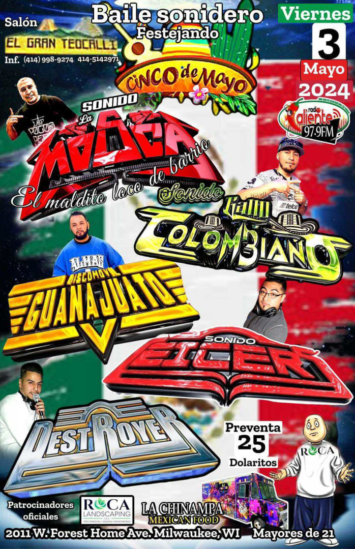 Event - BAILE SONIDERO FESTEJANDO 5 DE MAYO ! - Milwaukee, Wisconsin - May 3, 2024 | concert tickets