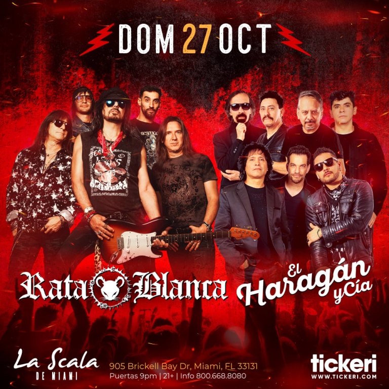 Event - RATA BLANCA , EL HARAGAN Y CIA EN MIAMI - Miami, Florida - October 27, 2024 | concert tickets