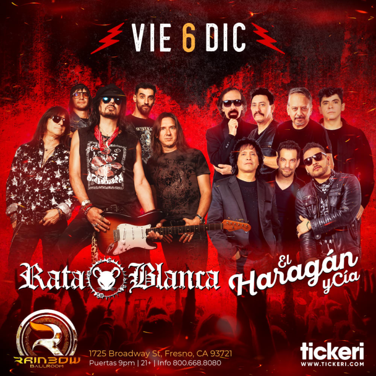Event - RATA BLANCA , EL HARAGAN Y CIA EN FRESNO - Fresno, California - 6 de diciembre de 2024 | concert tickets