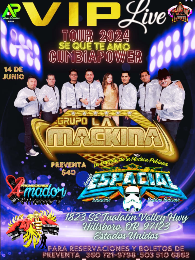Event - Tour 2024 cumbia power - Hillsboro, Oregon - June 14, 2024 | concert tickets