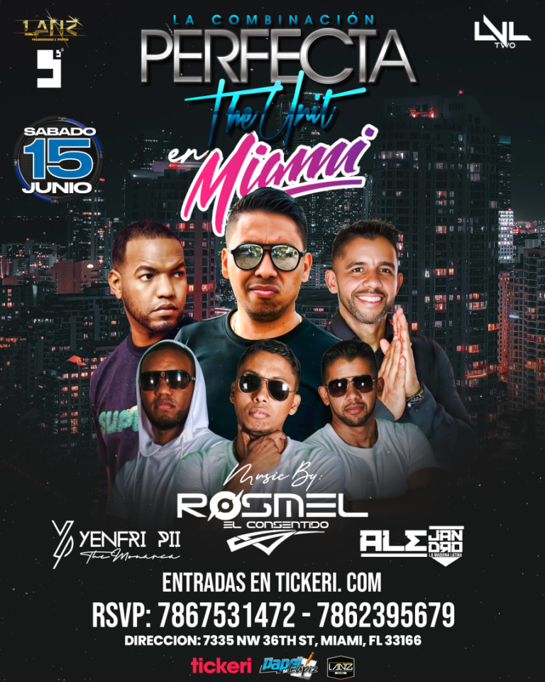 Event - La Liga LCP DJ Rosmel DJ Maquina Latina DJ Yenfri - Miami, Florida - June 15, 2024 | concert tickets