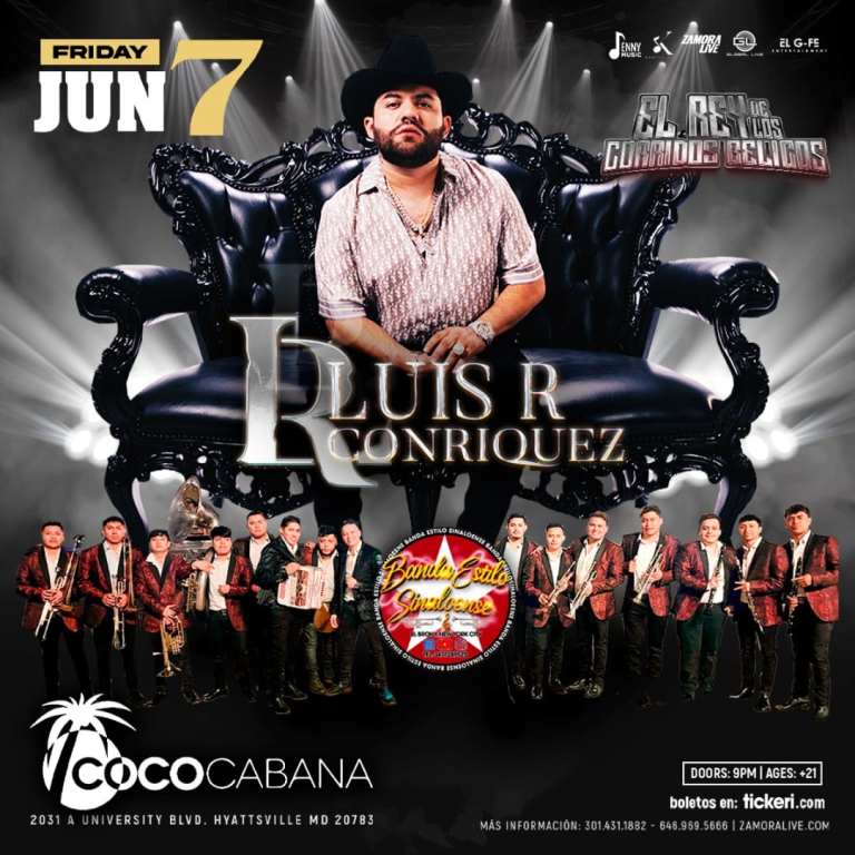 Event - Luis R Conriquez y Banda Estilo Sinaloense!  - Adelphi, Maryland - June 7, 2024 | concert tickets