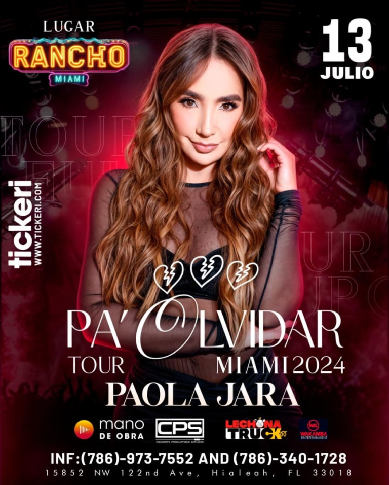Event - Paola Jara - Miami - Hialeah, Florida - 13 de julio de 2024 | concert tickets