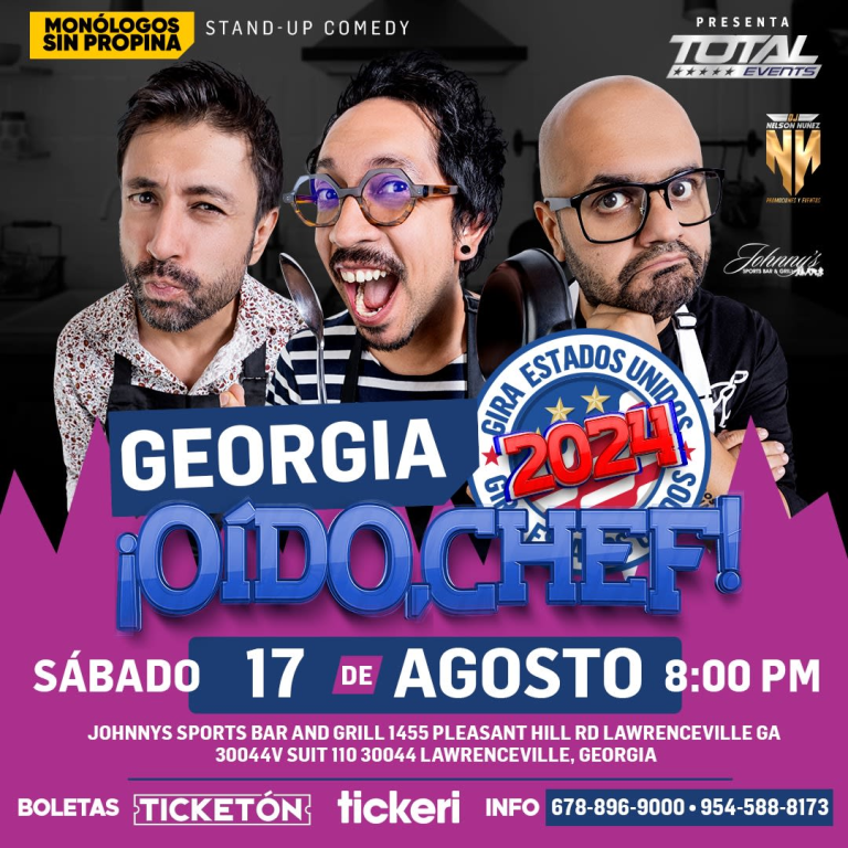 Event - MONOLOGOS SIN PROPINA ! OIDO , CHEF  - Lawrenceville, Georgia - August 17, 2024 | concert tickets