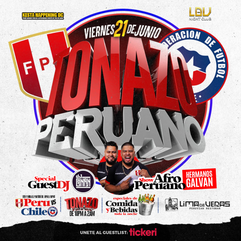 Event - Tonazo Peruano Version Copa America (partido Peru vs Chile + Tonazo Peruano!) - Sterling, Virginia - June 21, 2024 | concert tickets